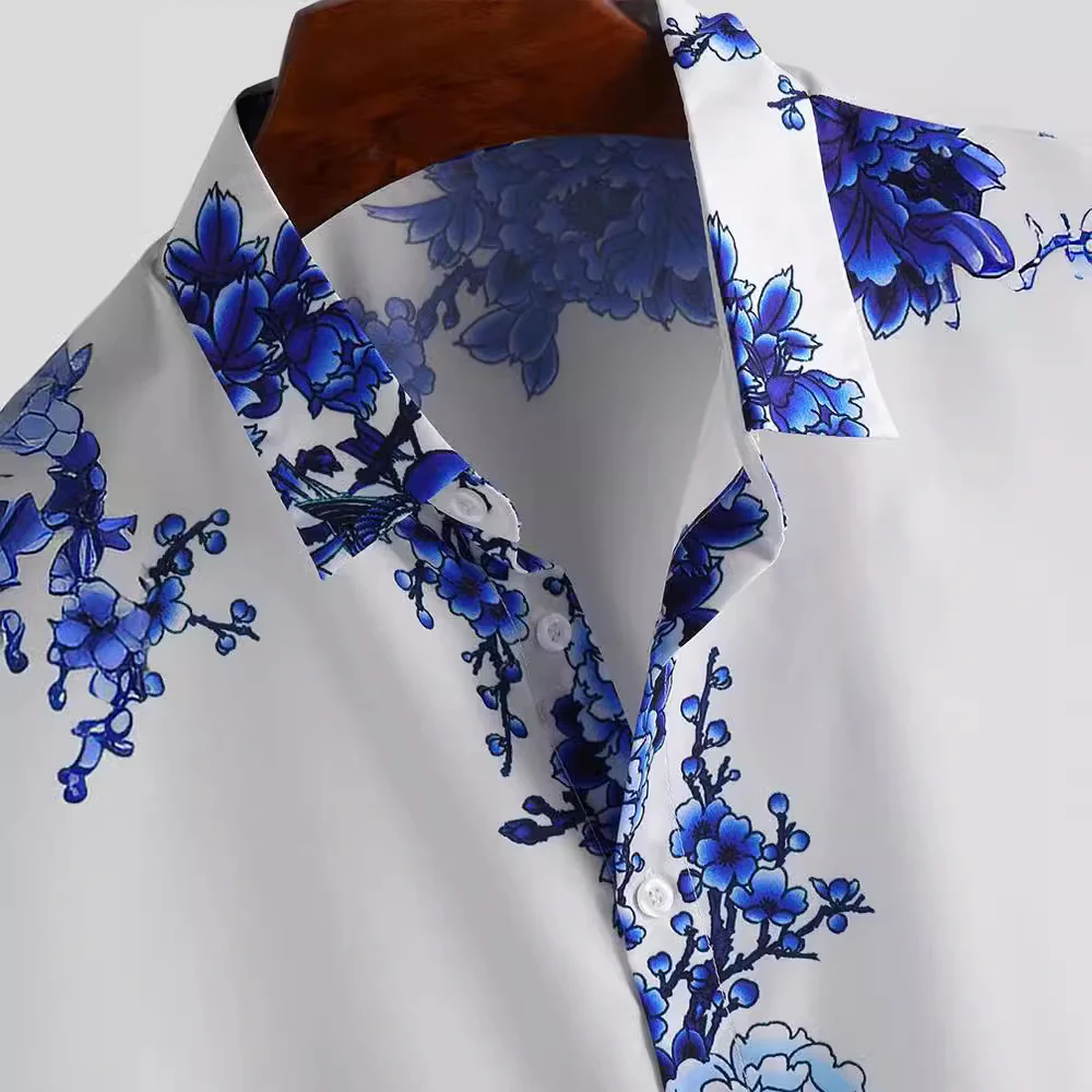 Herren Kurzarmhemd mit elegantem floralem Druck und hochwertigem Material Heidi-Mode - Image 3