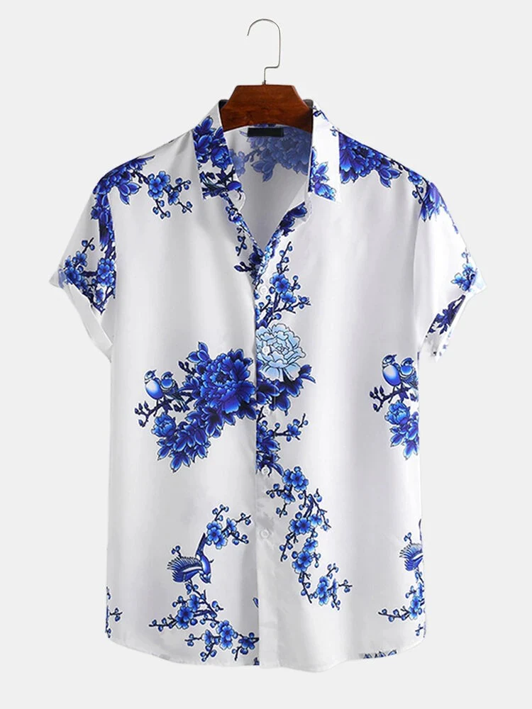 Herren Kurzarmhemd mit elegantem floralem Druck und hochwertigem Material Heidi-Mode - Image 6