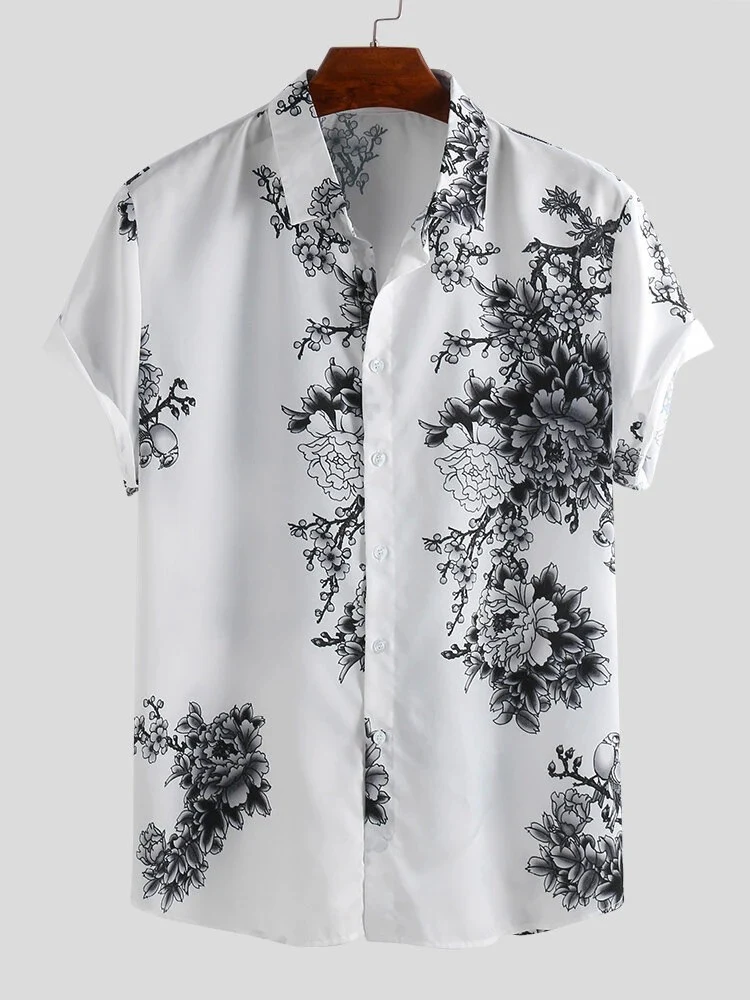 Herren Kurzarmhemd mit elegantem floralem Druck und hochwertigem Material Heidi-Mode - Image 7