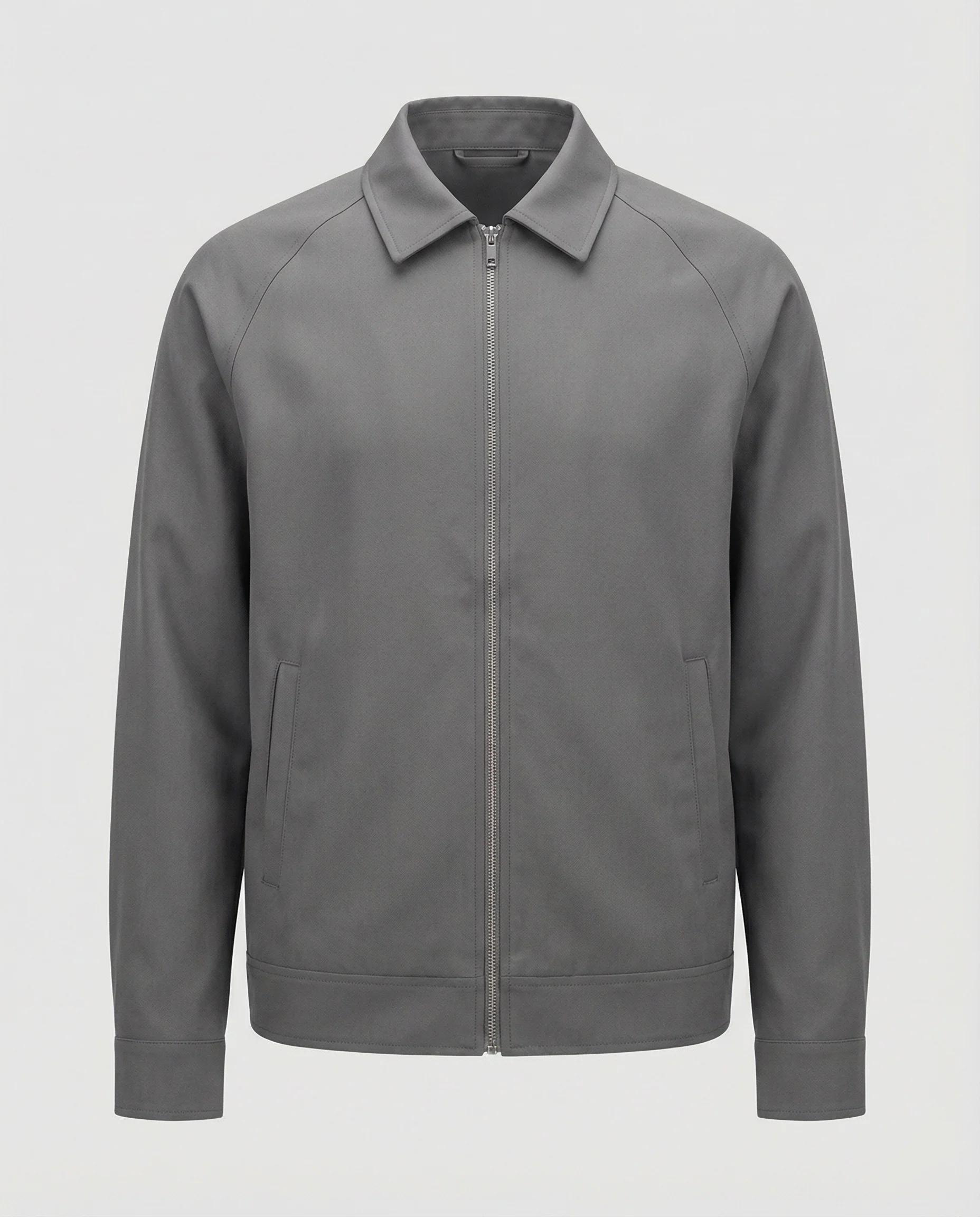 Herren kurze minimalistische Reißverschlussjacke mit Hemdkragen und kastiger Silhouette Heidi-Mode - Image 5