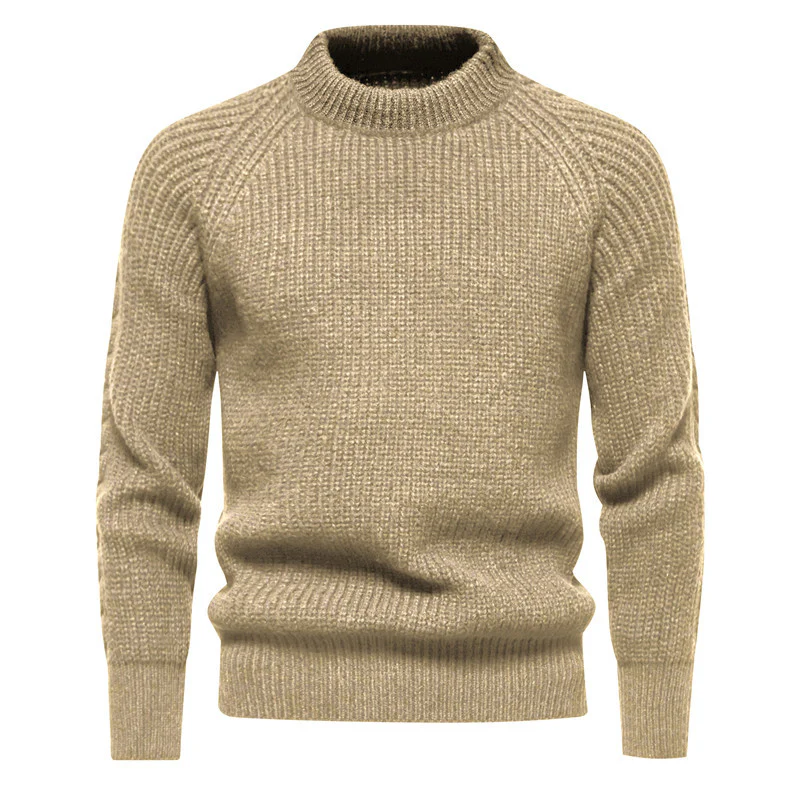 Herren kuscheliger Strickpullover mit hohem Kragen und Raglanmuster Heidi-Mode - Image 7