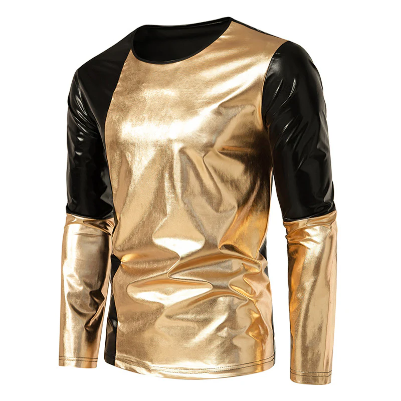 Herren Langarm T-Shirt mit glänzender Oberfläche Heidi-Mode - Image 4