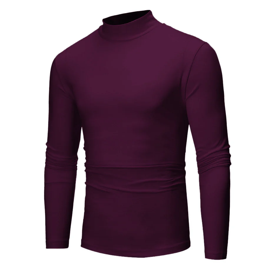 Herren Langarm T-Shirt mit stehendem Kragen und figurschmeichelndem Schnitt Heidi-Mode - Image 10