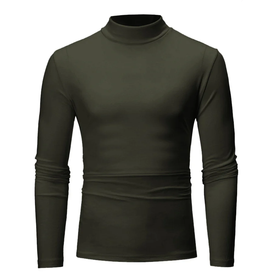 Herren Langarm T-Shirt mit stehendem Kragen und figurschmeichelndem Schnitt Heidi-Mode - Image 11