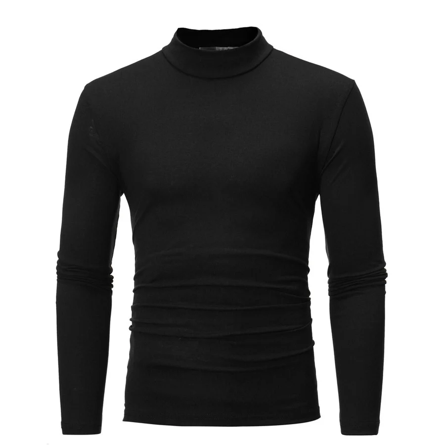 Herren Langarm T-Shirt mit stehendem Kragen und figurschmeichelndem Schnitt Heidi-Mode - Image 4