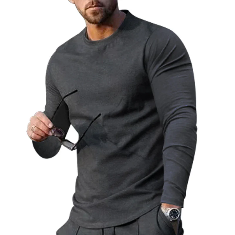 Herren langärmliges T-Shirt mit modischem Schnitt und hochwertigem Baumwollmix Heidi-Mode - Image 10