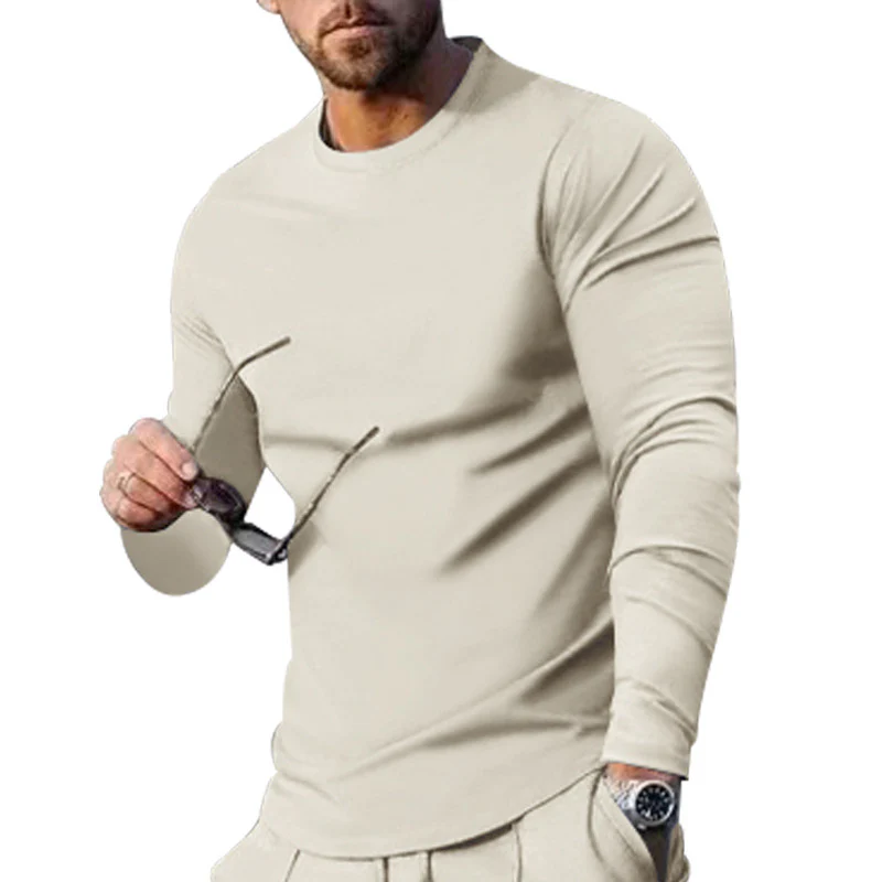 Herren langärmliges T-Shirt mit modischem Schnitt und hochwertigem Baumwollmix Heidi-Mode - Image 11
