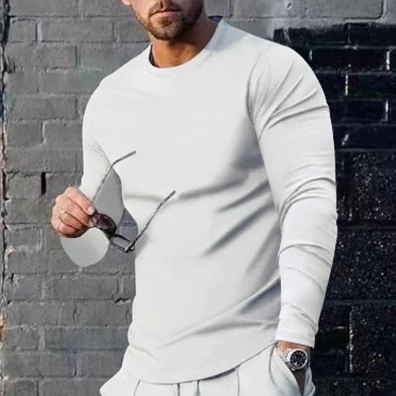Herren langärmliges T-Shirt mit modischem Schnitt und hochwertigem Baumwollmix Heidi-Mode - Image 14