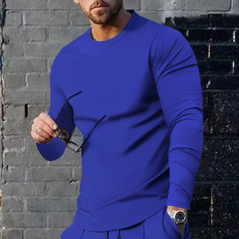 Herren langärmliges T-Shirt mit modischem Schnitt und hochwertigem Baumwollmix Heidi-Mode - Image 3
