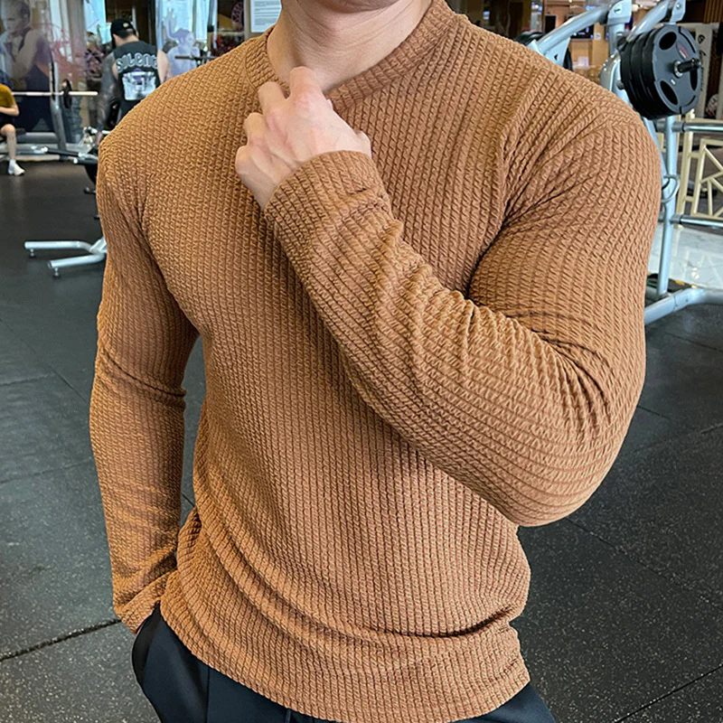 Herren Langarmshirt mit strukturiertem Gewebe Heidi-Mode - Image 10