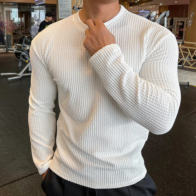 Herren Langarmshirt mit strukturiertem Gewebe Heidi-Mode - Image 2