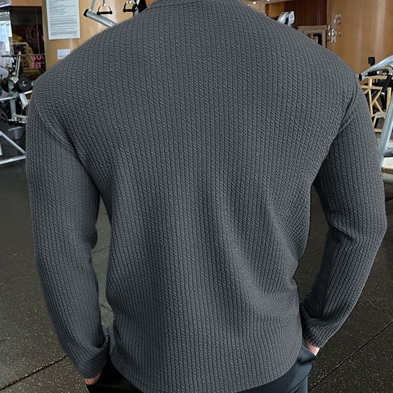 Herren Langarmshirt mit strukturiertem Gewebe Heidi-Mode - Image 3