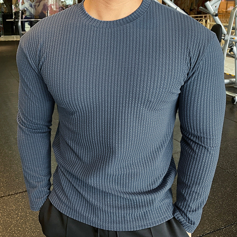 Herren Langarmshirt mit strukturiertem Gewebe Heidi-Mode - Image 4