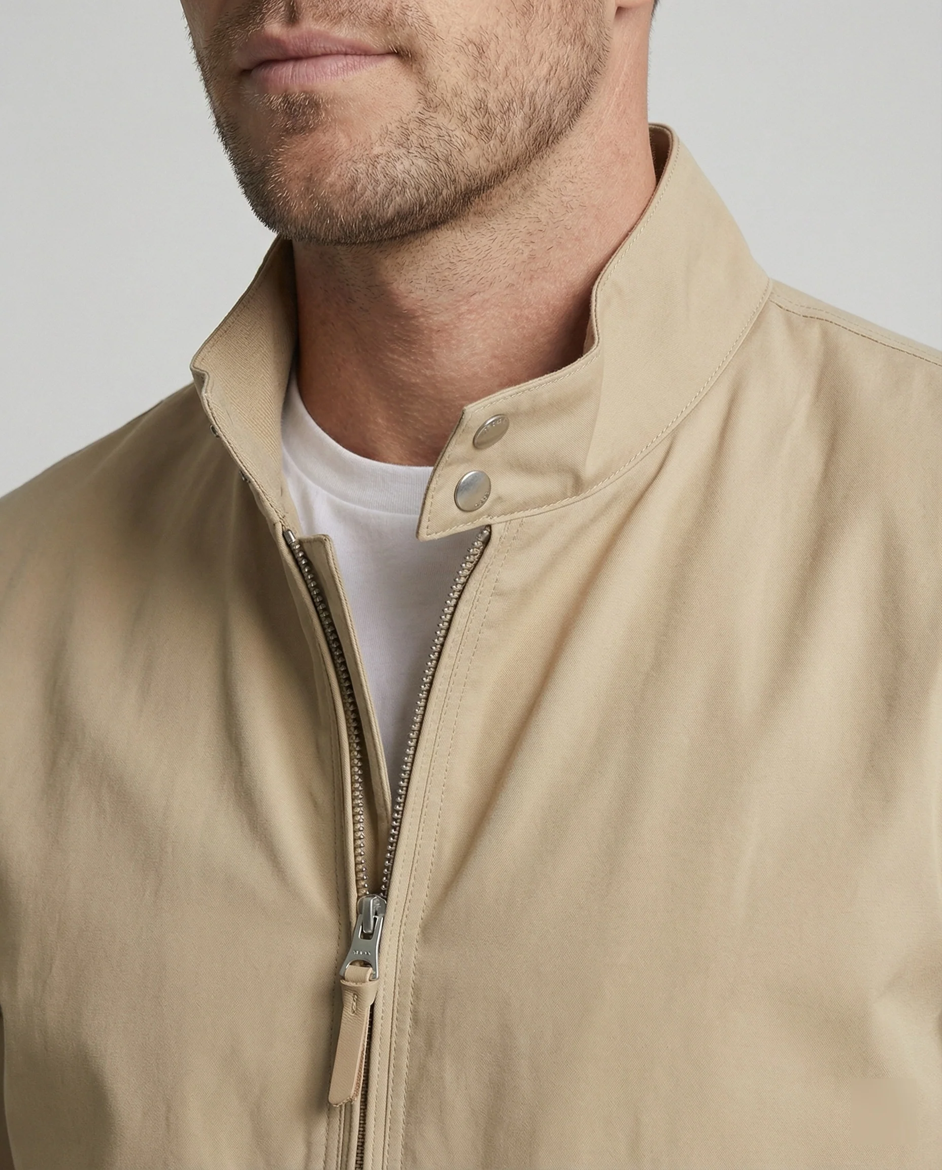 Herren leicht wattierter Alltagsblouson mit Druckknopf-Halsriegel und Zwei-Wege-Reißverschluss Heidi-Mode - Image 2