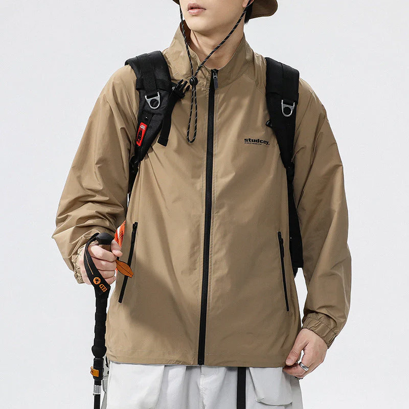 Herren Leichte Windjacke mit Umweltfreundlichem Funktionsmaterial Heidi-Mode