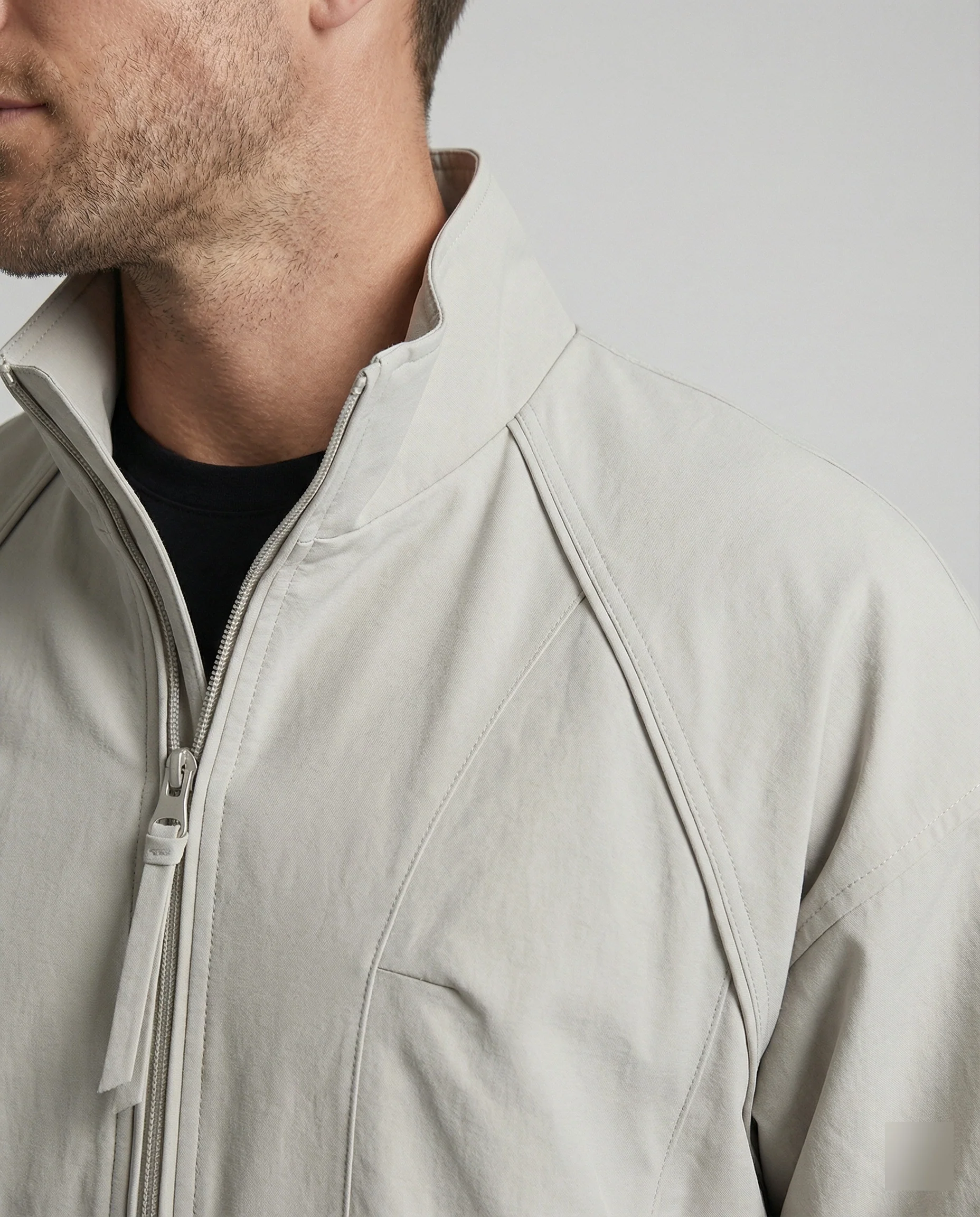 Herren leichter funktionaler Blouson mit Raglanärmeln, Zweiwege-Reißverschluss und Kordelzugsaum Heidi-Mode - Image 2