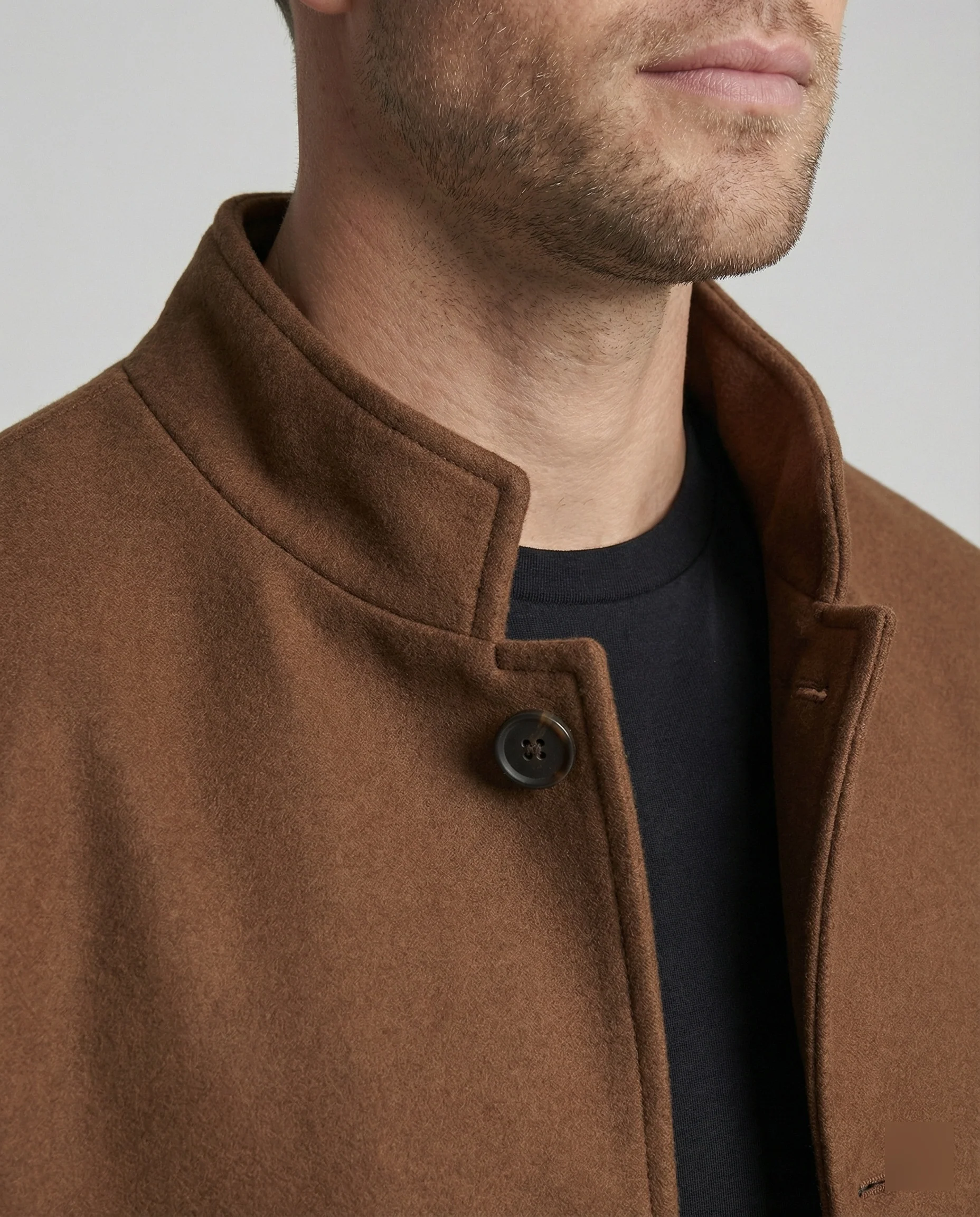 Herren locker geschnittene Wollmix-Hemdjacke mit Pattentasche und verdeckter Druckknopfleiste Heidi-Mode - Image 2