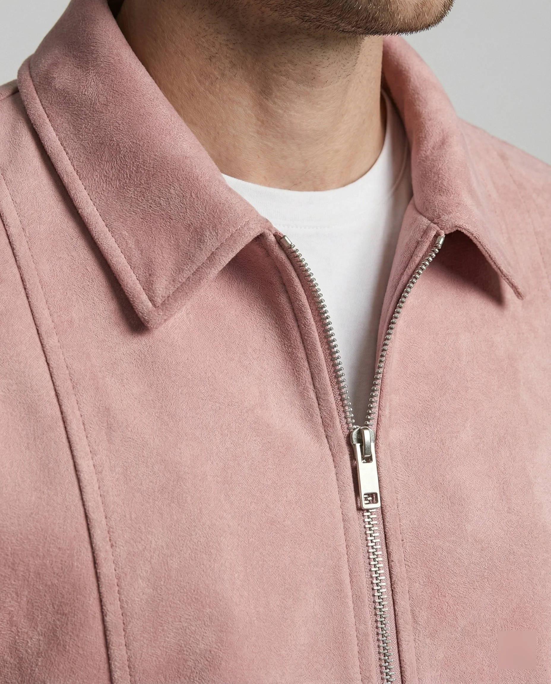 Herren lockerer Blouson aus Lederimitat mit verdecktem Reißverschluss und elastischen Bündchen Heidi-Mode - Image 2