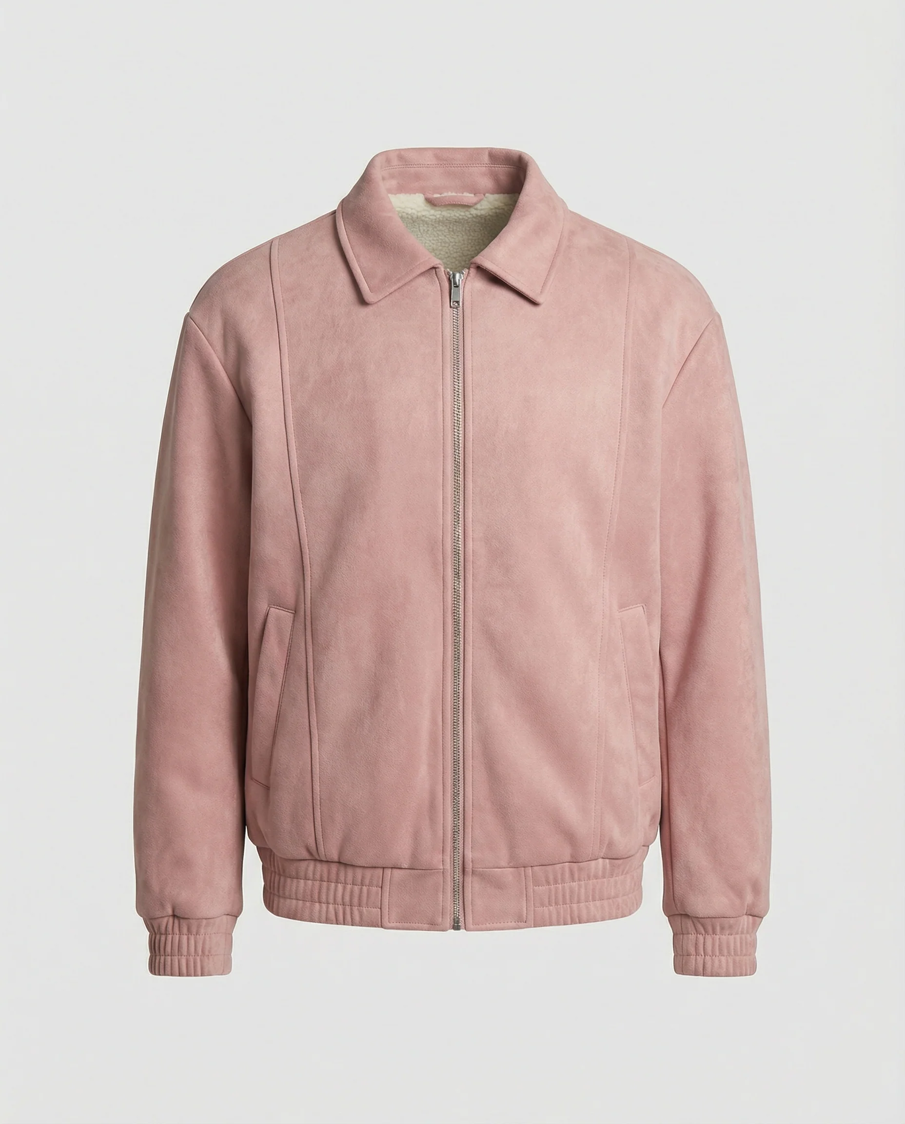 Herren lockerer Blouson aus Lederimitat mit verdecktem Reißverschluss und elastischen Bündchen Heidi-Mode - Image 5