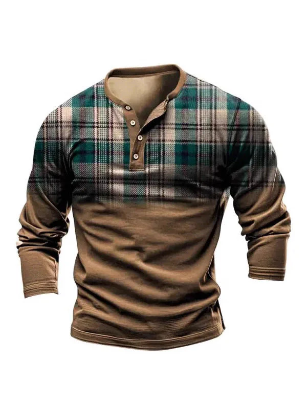Herren Longsleeve mit Modernem Karodesign und Knopfleiste Heidi-Mode - Image 2
