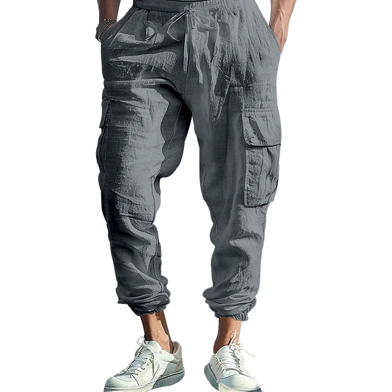 Herren luftige Cargo-Hose mit elastischem Bund und seitlichen Taschen Heidi-Mode - Image 8