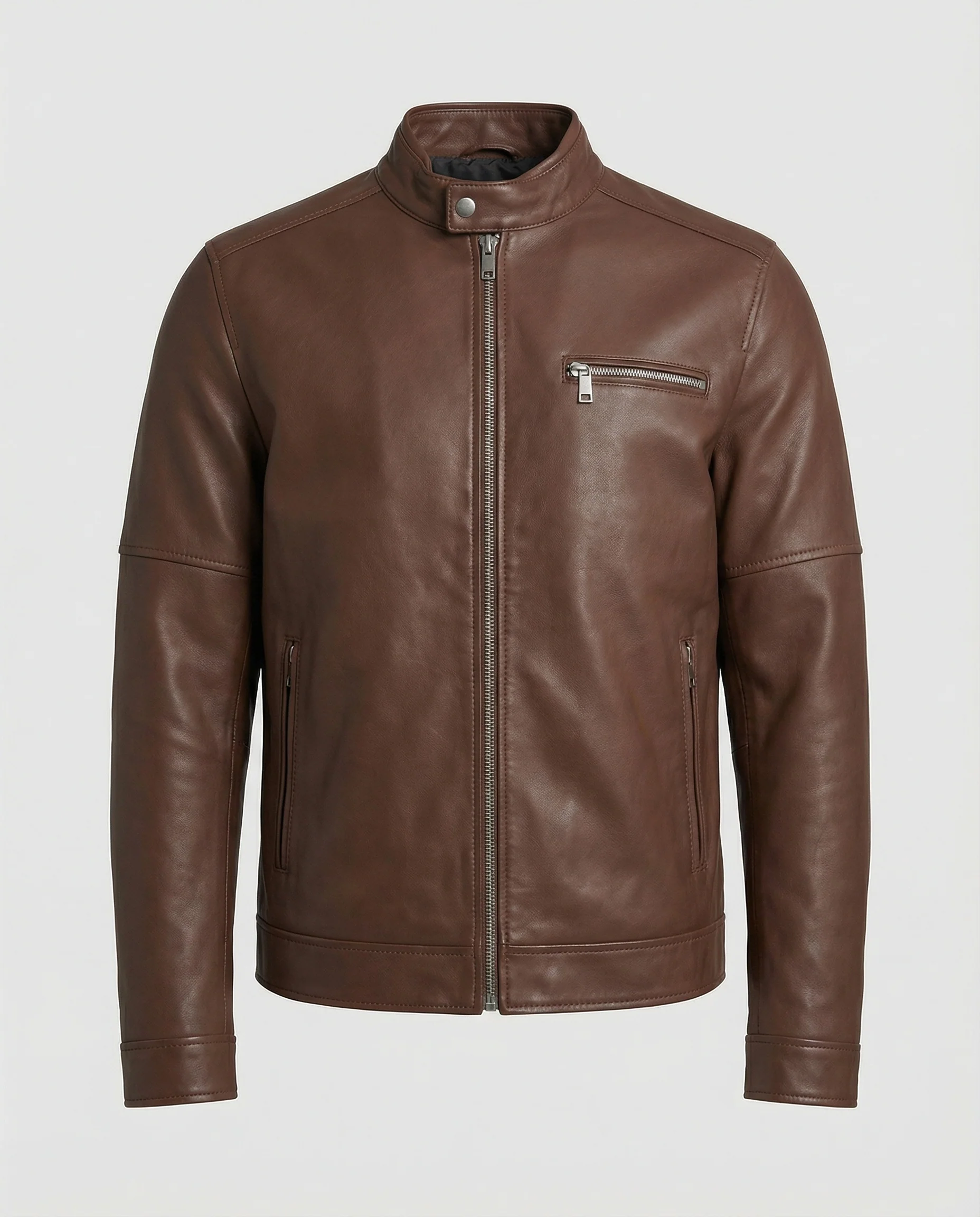 Herren moderne Kunstlederjacke mit Reißverschlüssen Heidi Mode - Image 4