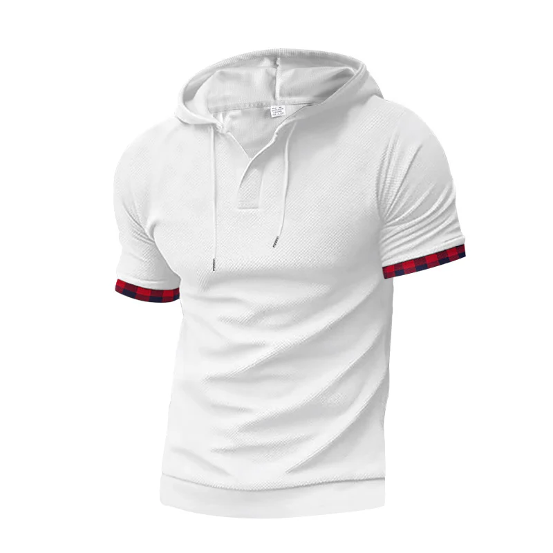 Herren modernes Kapuzenshirt mit strukturiertem Design und kontrastierenden Ärmeln Heidi-Mode - Image 10