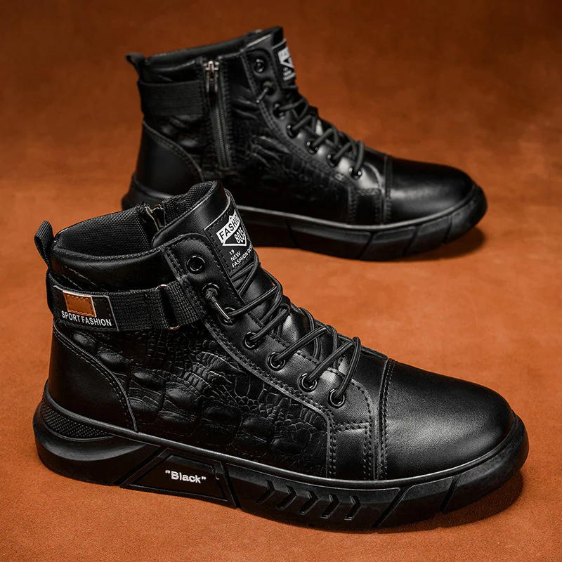 Herren Modische High-Top Stiefel mit robustem Design und praktischer Reißverschlussfunktion Heidi Mode - Image 4