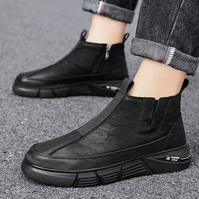 Herren Modische Stiefeletten mit seitlichem Reißverschluss und rutschfester Sohle Heidi Mode - Image 4