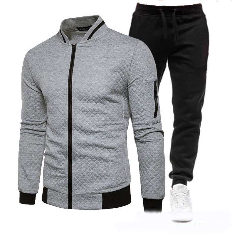 Herren modische Trainingsjacke mit Stehkragen und Sporthose Heidi-Mode - Image 6