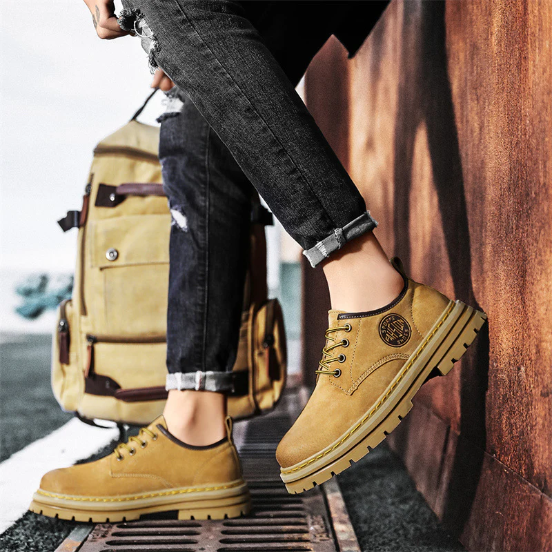 Herren modische und robuste Schnürschuhe aus leichtem Kunstleder mit dämpfender Sohle Heidi Mode - Image 2