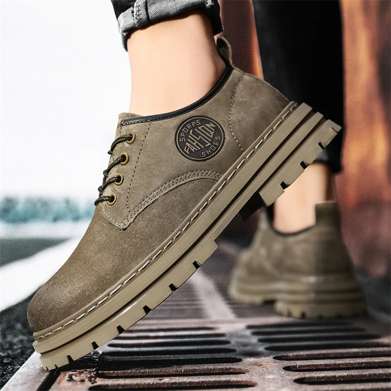 Herren modische und robuste Schnürschuhe aus leichtem Kunstleder mit dämpfender Sohle Heidi Mode - Image 4