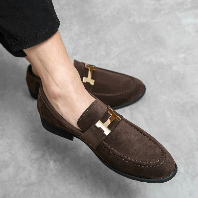 Herren Mokassins aus hochwertigem Wildleder mit eleganter Schnalle Heidi Mode - Image 2