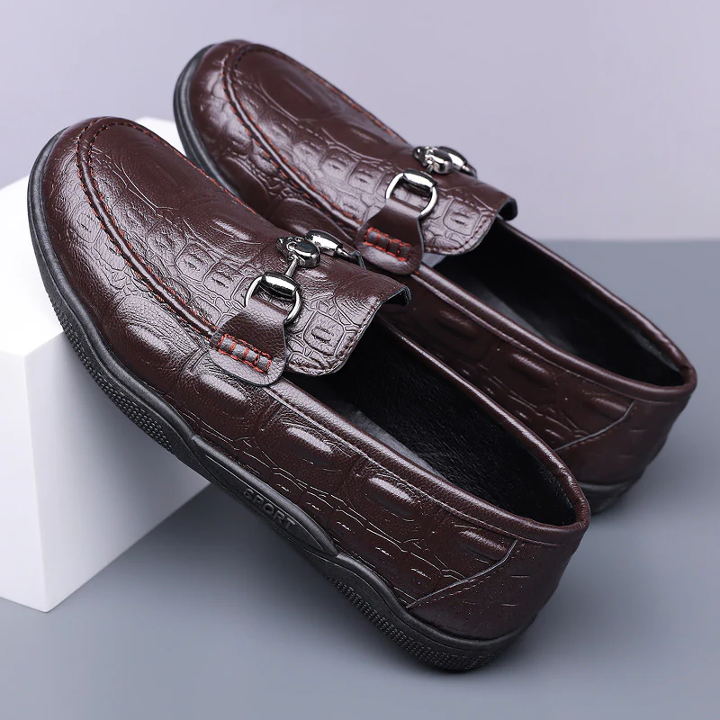 Herren Mokassins mit elegantem Krokodilprägung und komfortablem Fußbett Heidi Mode - Image 7