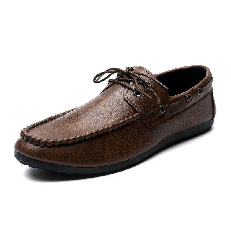 Herren Mokassins mit Eleganter Schnürung und Rutschfester Sohle Heidi-Mode - Image 4