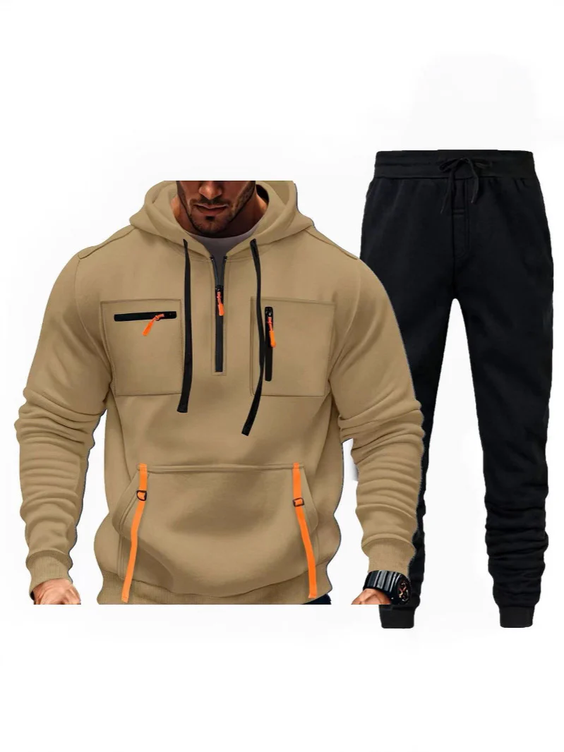Herren multifunktionaler Kapuzenpullover und Jogginghose Kombination Heidi-Mode - Image 3