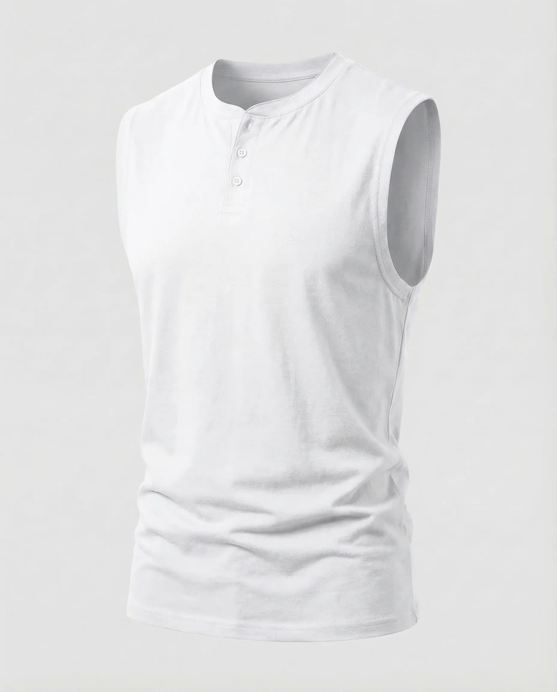 Herren Muskelshirt Knopfleiste - Image 6