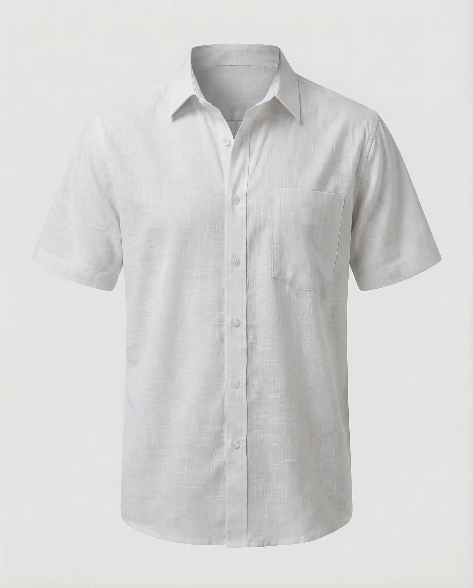 Herren Leinenhemd Kurzarm - Image 7
