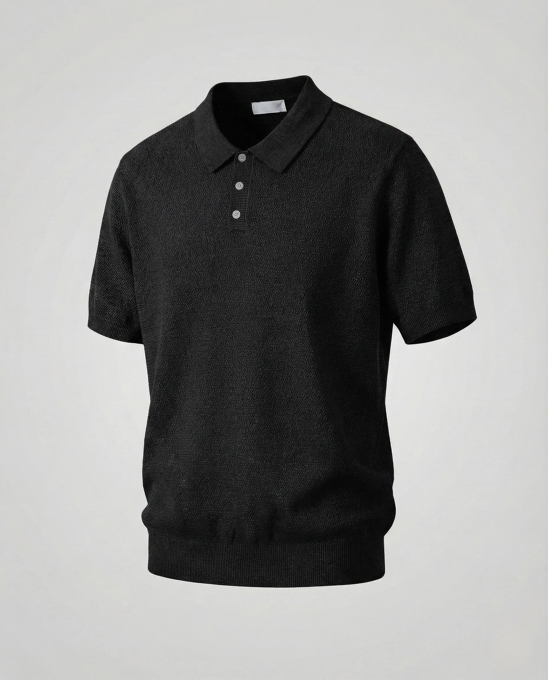 Herren Strick Polo Kurzarm mit Struktur - Image 6