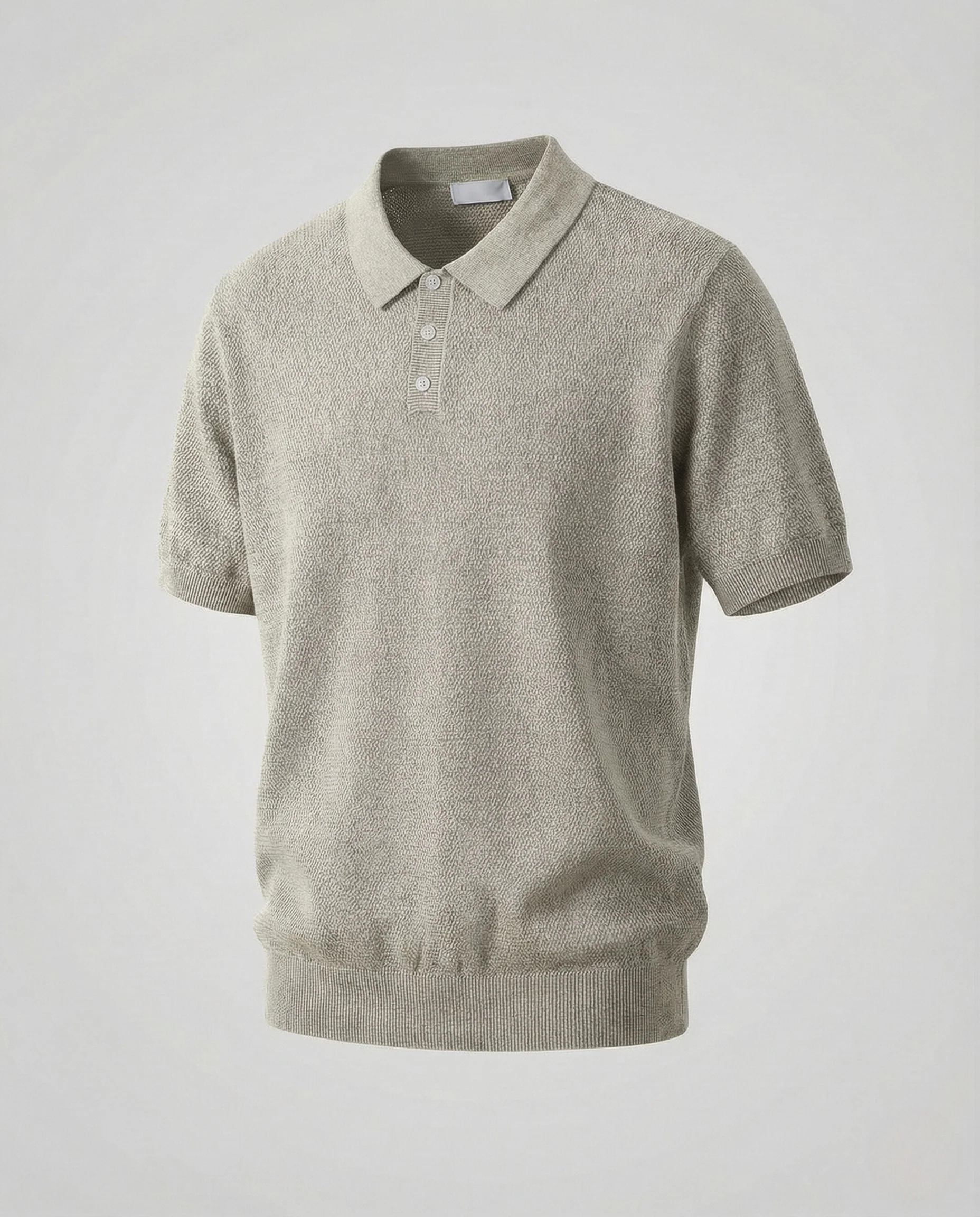 Herren Strick Polo Kurzarm mit Struktur - Image 8