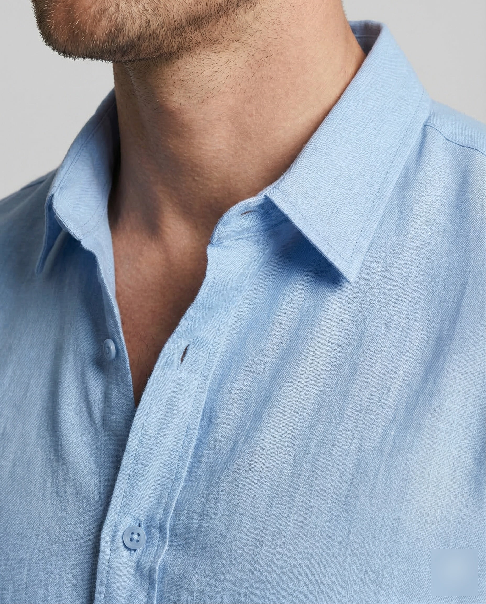 Herren Leinenhemd Kentkragen Slim-Fit - Image 3