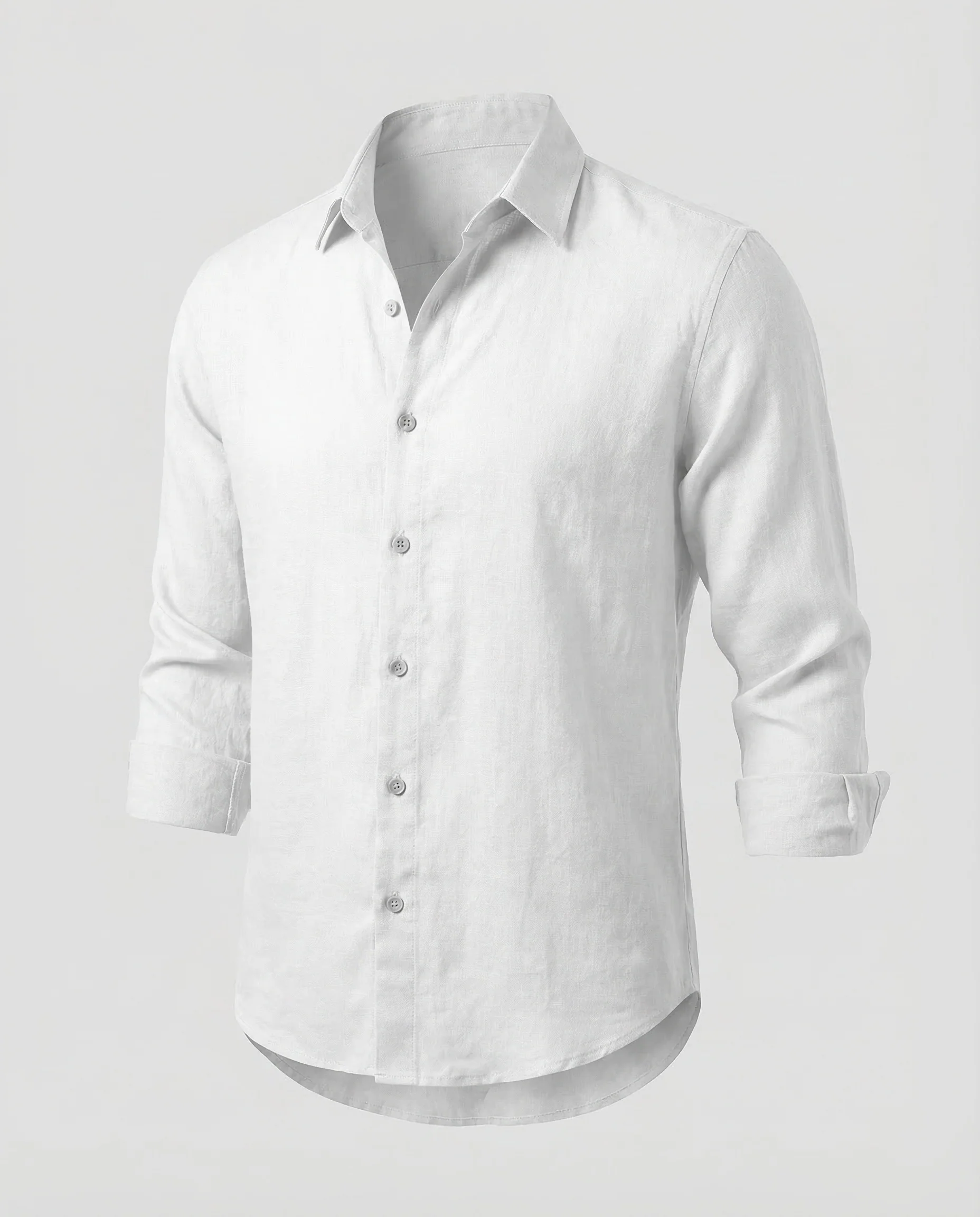 Herren Leinenhemd Kentkragen Slim-Fit - Image 5
