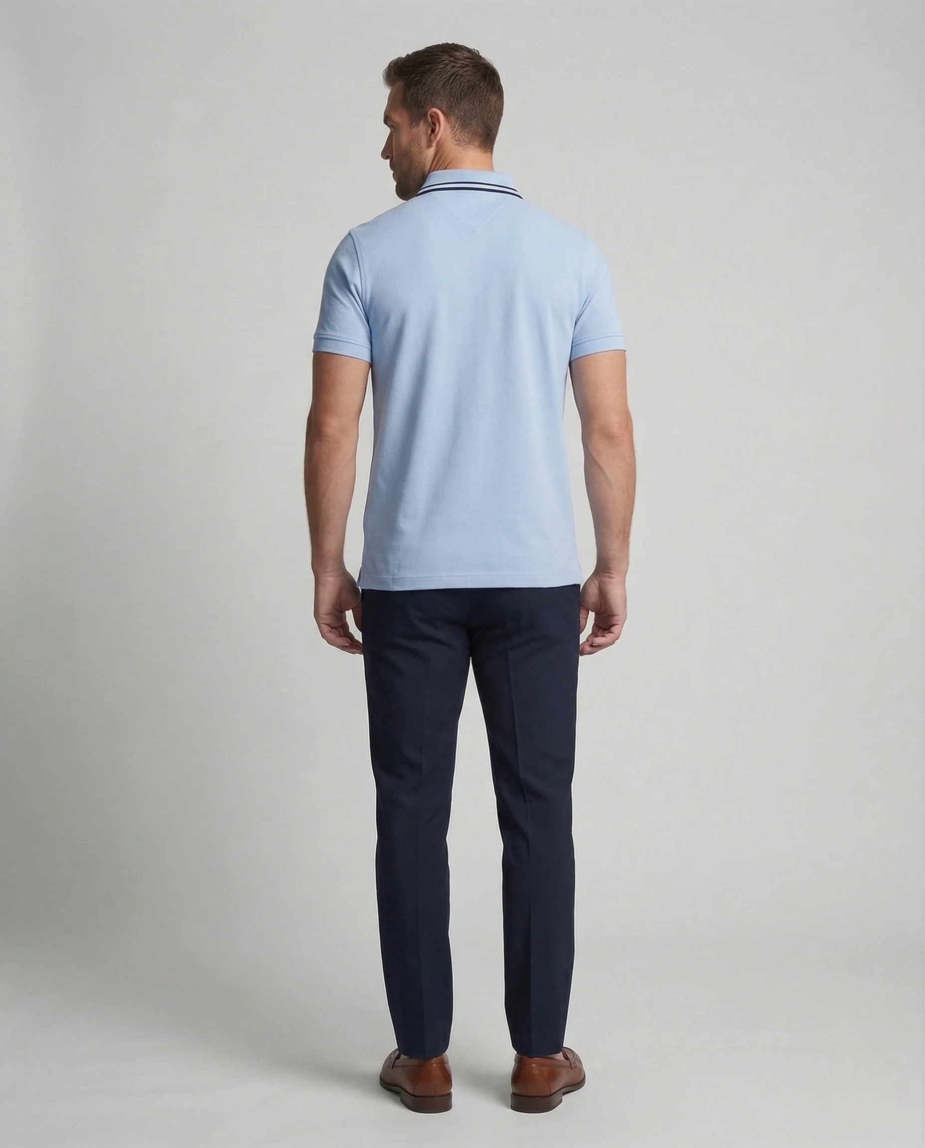 Herren Poloshirt Piqué Klassisch mit Sticklogo - Image 4