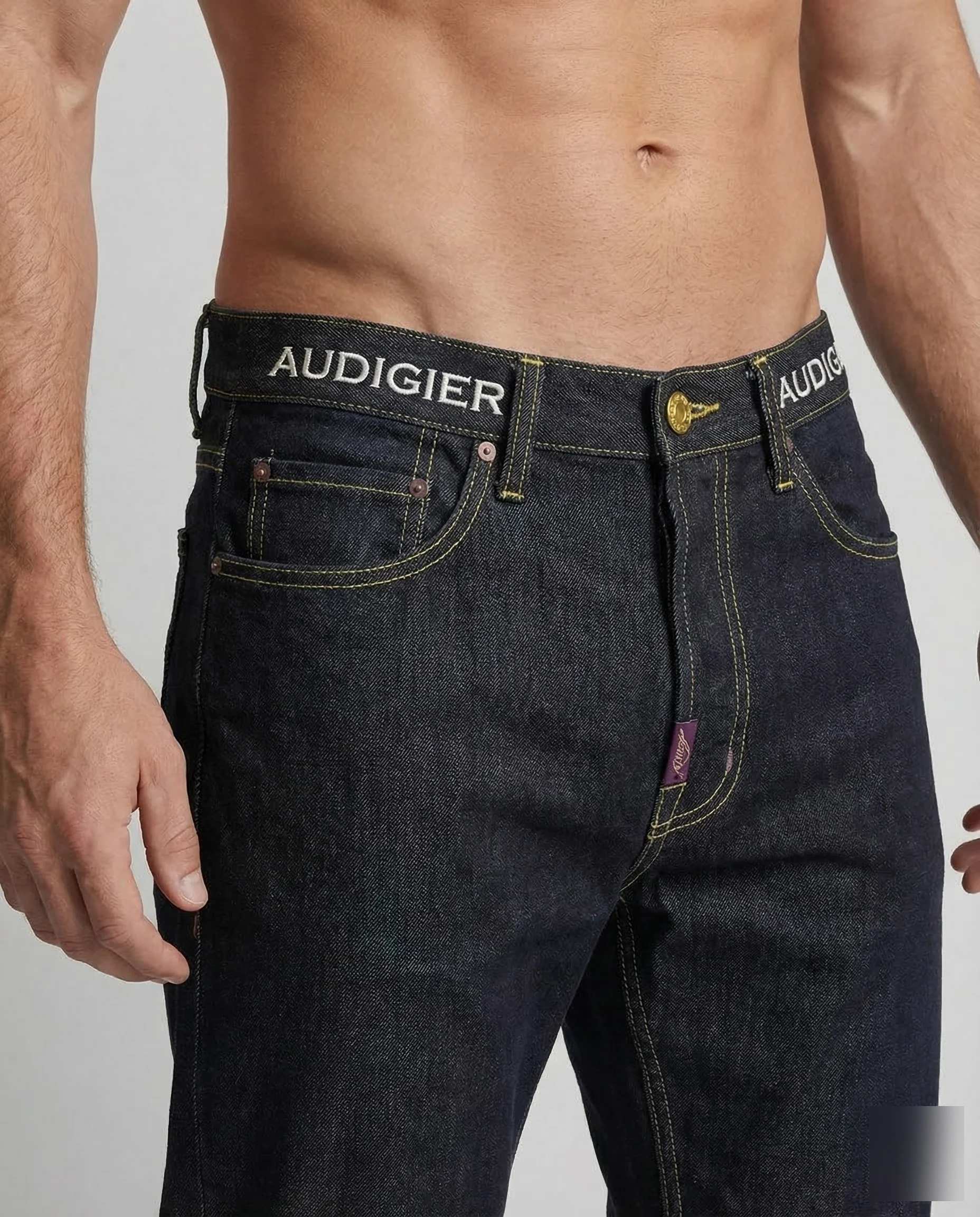 Herren Jeans Stickerei Freiheitsstatue Gerade - Image 3