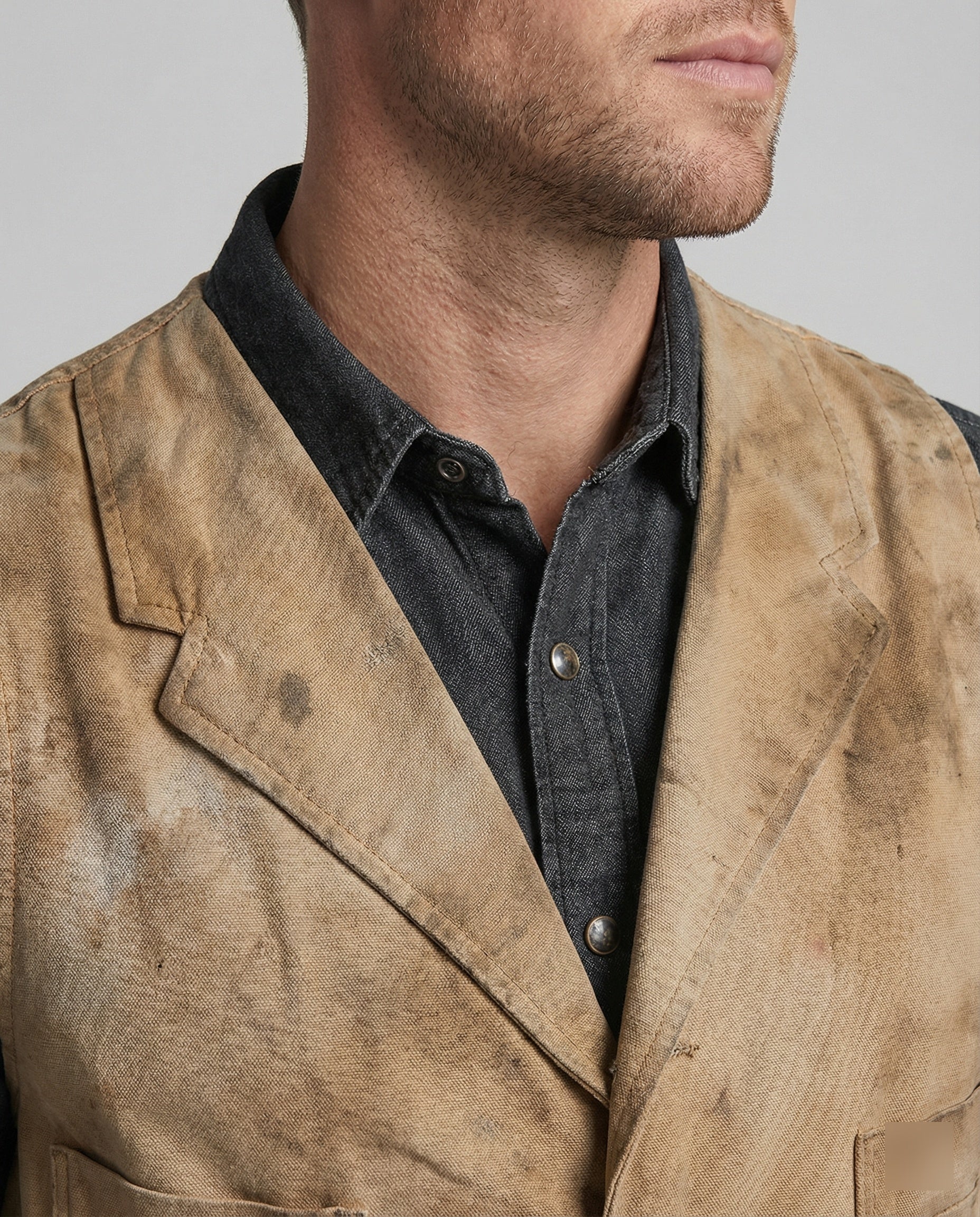 Herren Bikerjacke Lederweste - Image 4