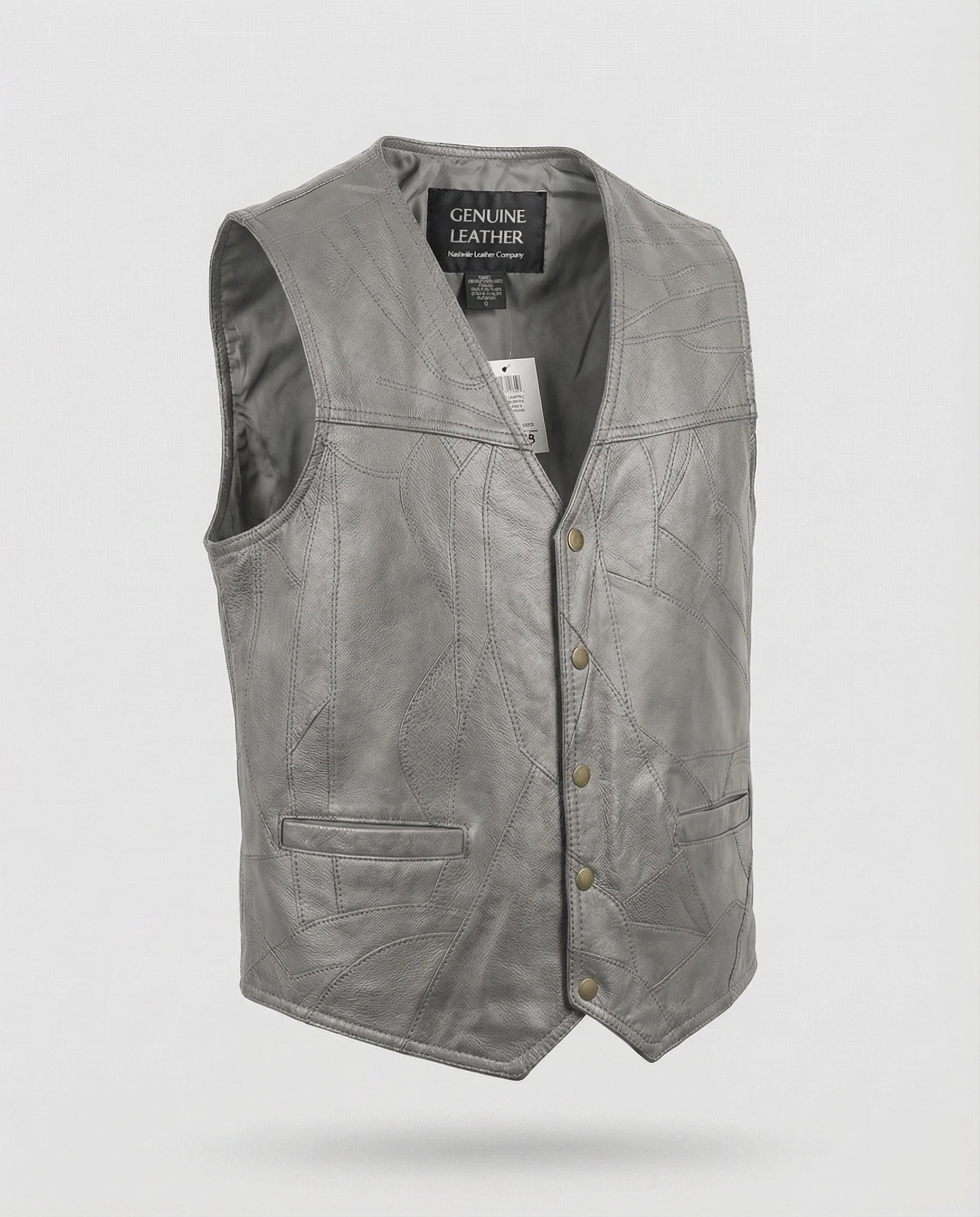 Herren Biker Lederweste - Image 6