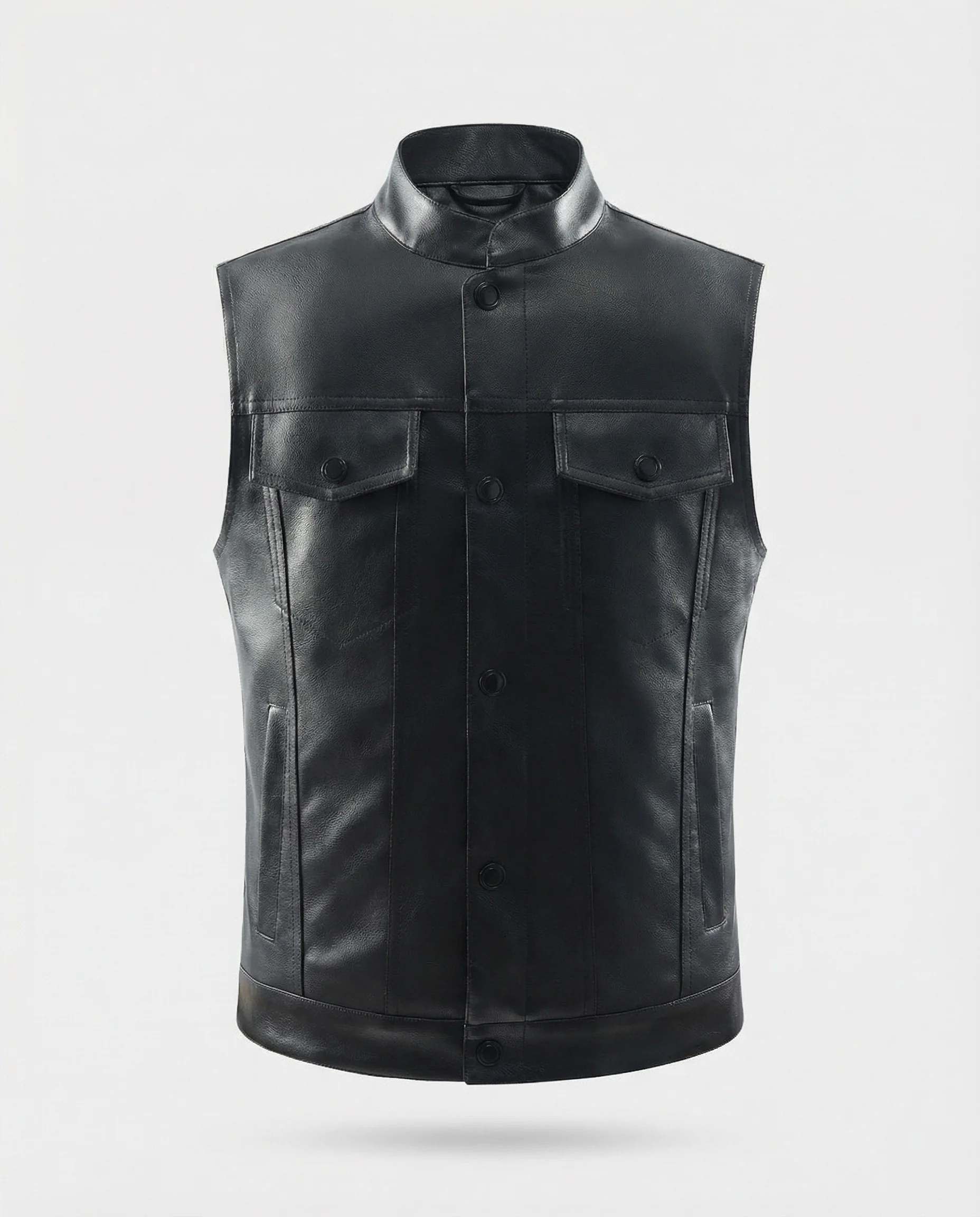 Bikerjacke Herren Leder mit Fell - Image 5