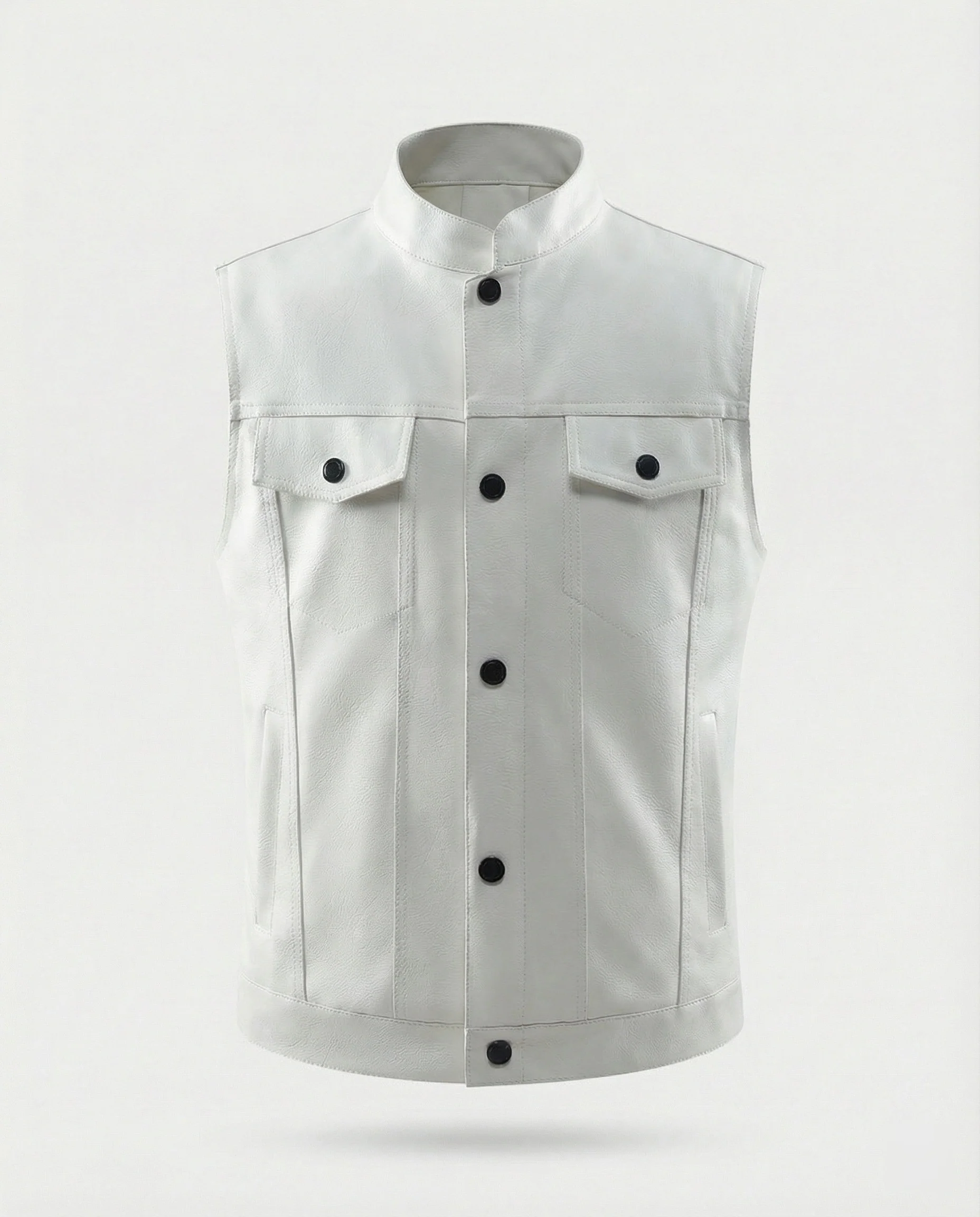 Bikerjacke Herren Leder mit Fell - Image 7