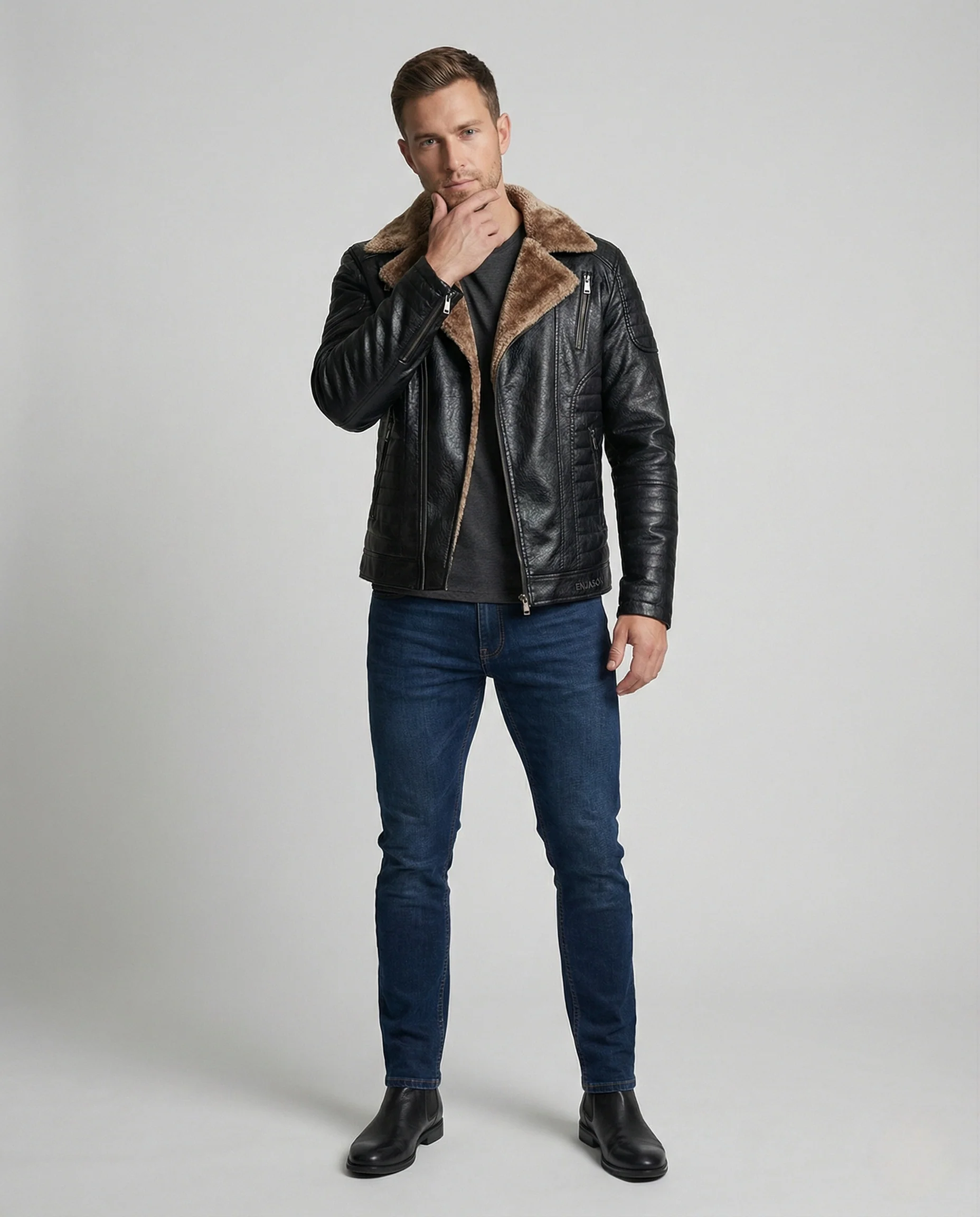 Herren Langarmhemd Business Slim
