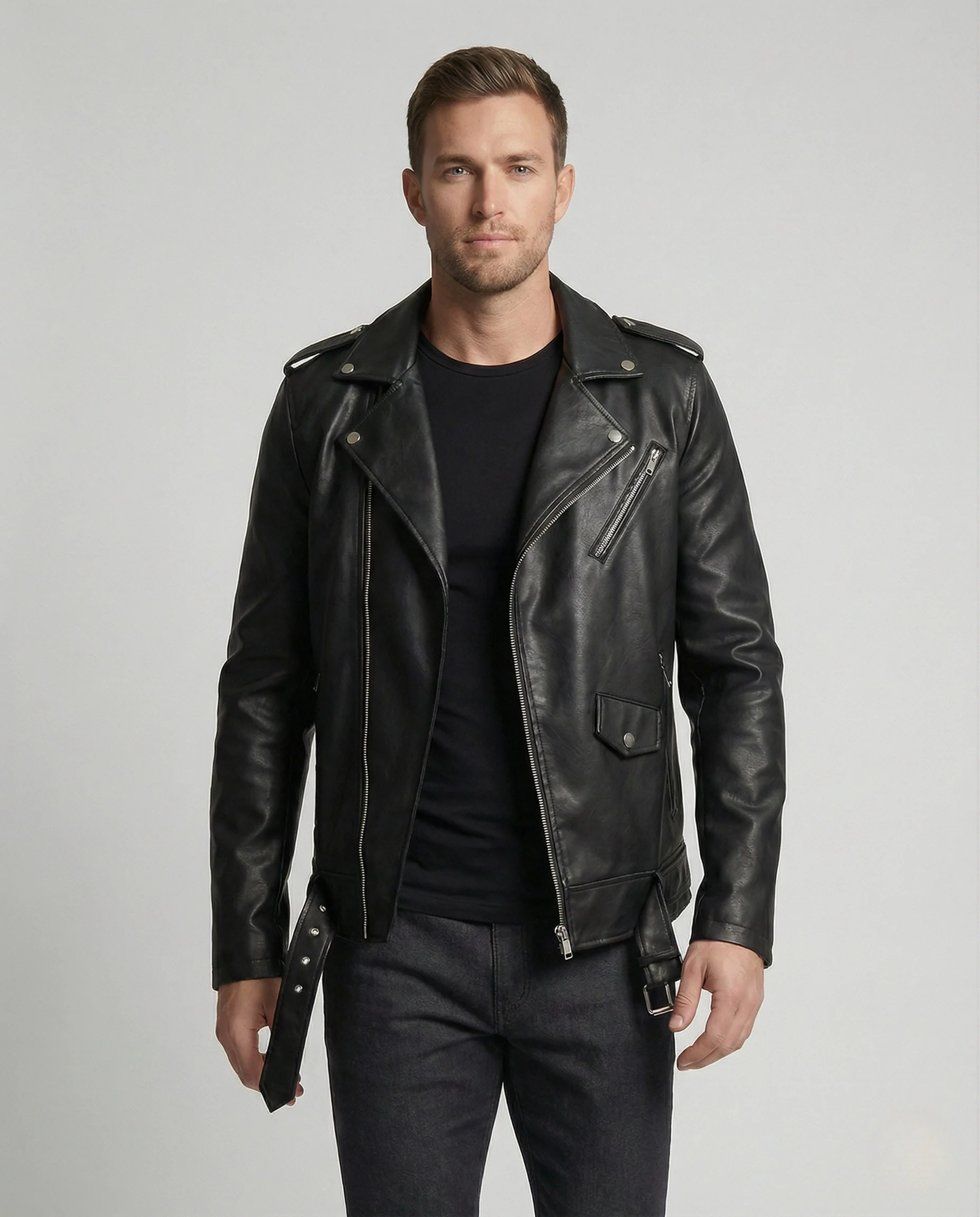 Freizeitkleidung Herren Bikerjacke Vegan - Image 2